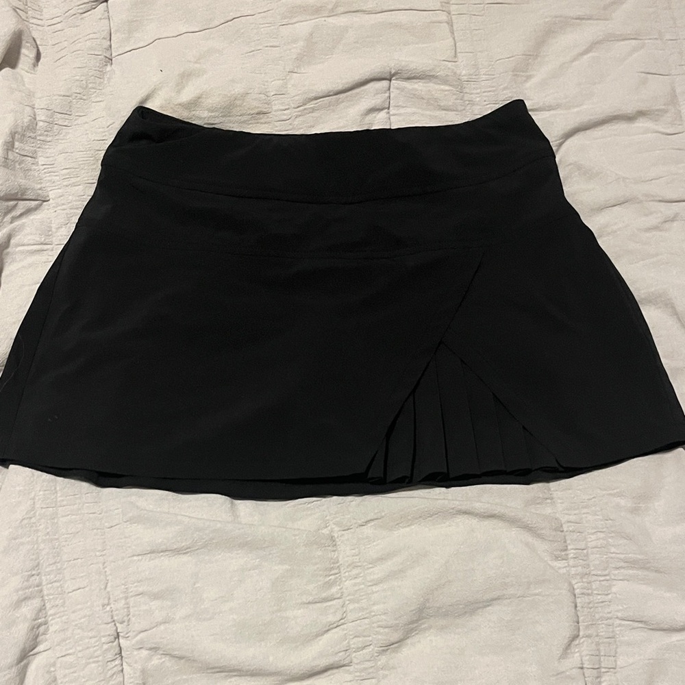 Athleta Black Tennis Skirt  with Pleated Inset XS
